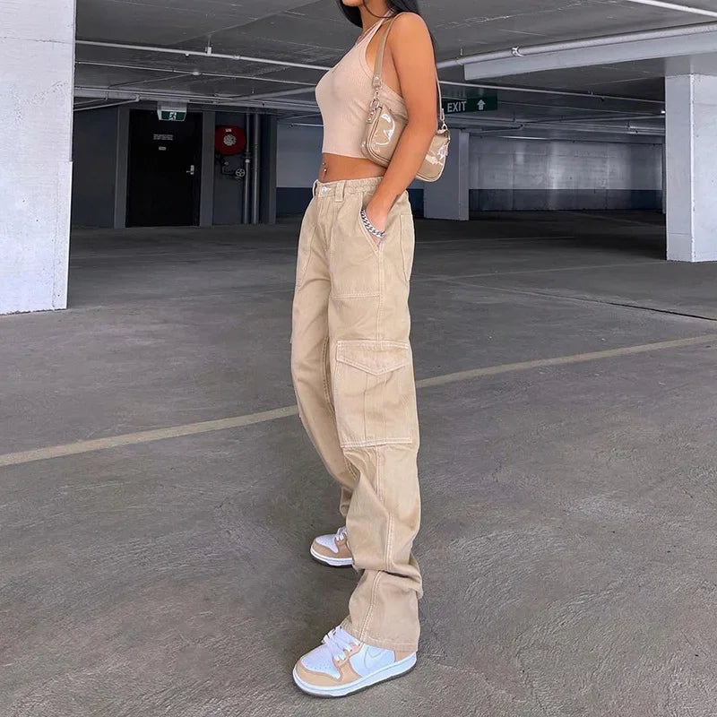 High rise womens carpenter pants