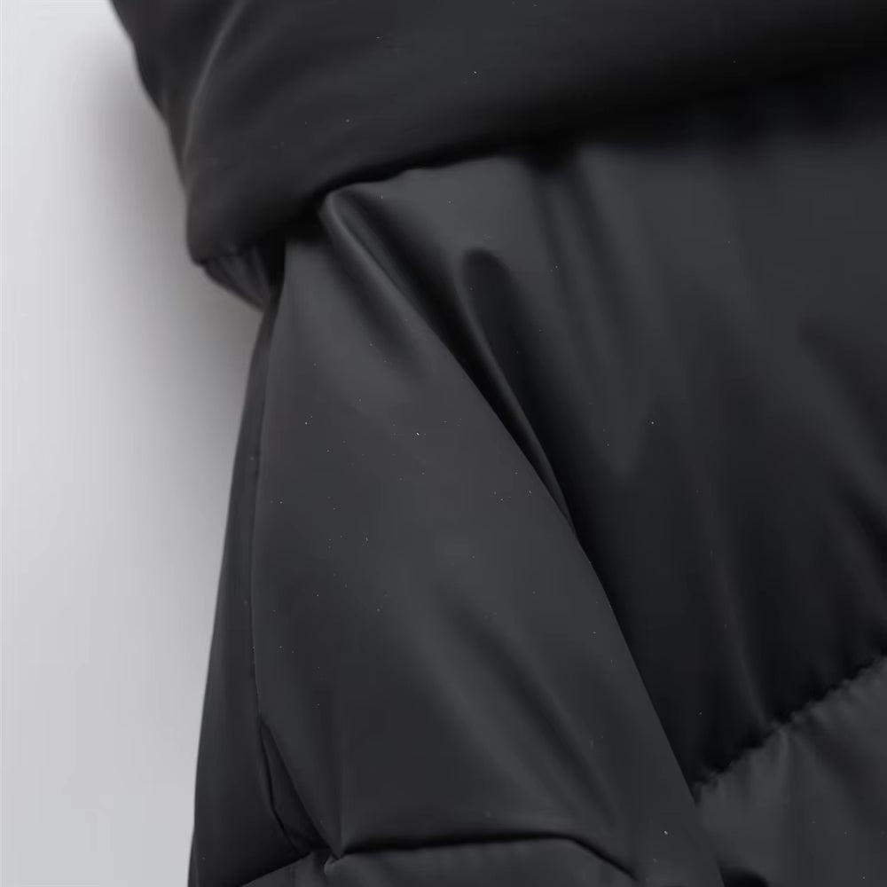 Boxy hooded puffer jacket