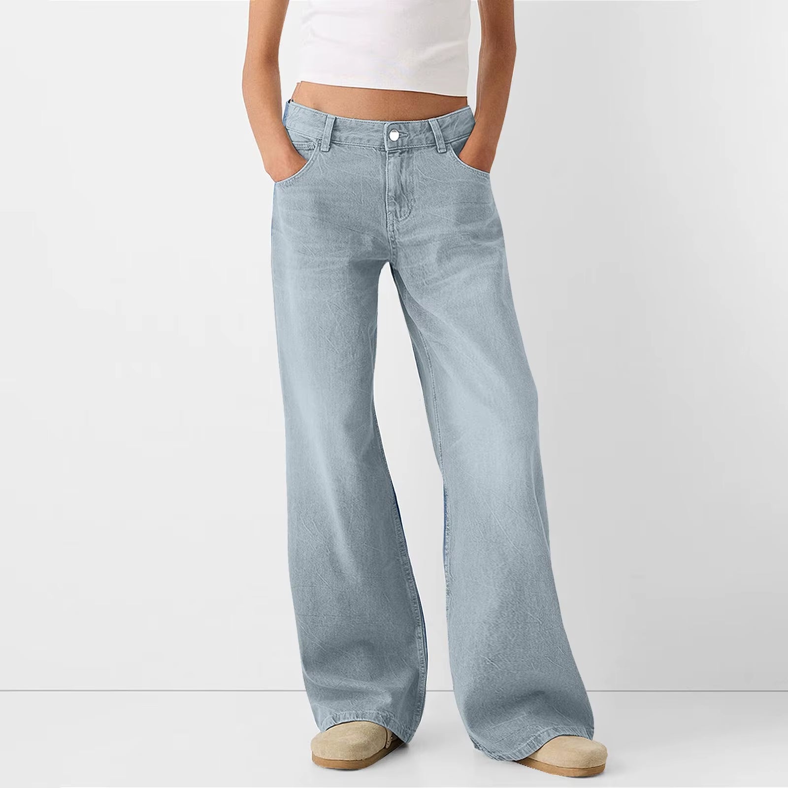 Shanie | Mid waisted relaxed fit jeans