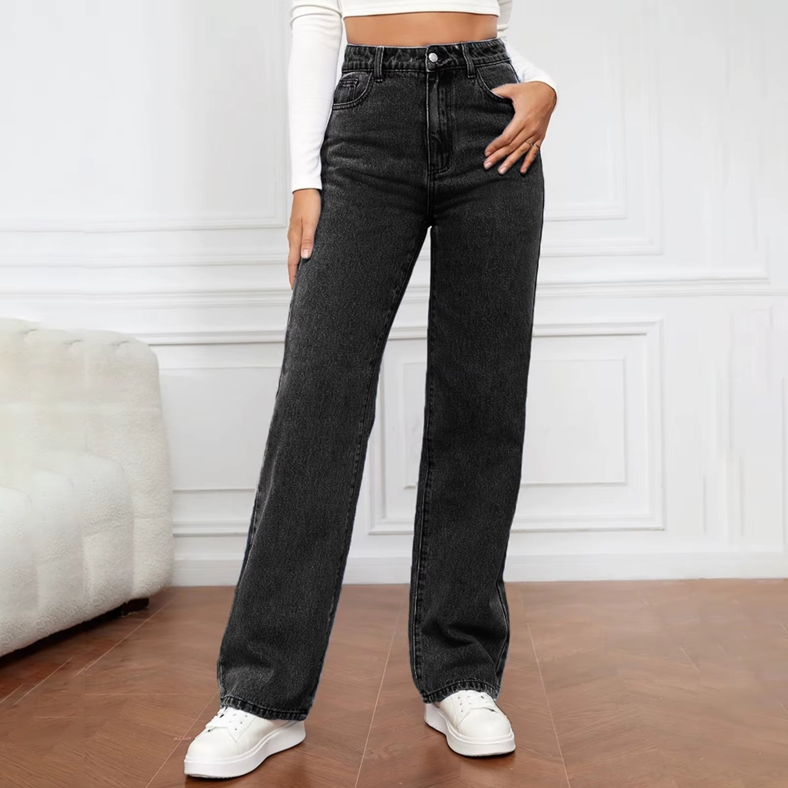 Brooke | High waisted straight leg jeans