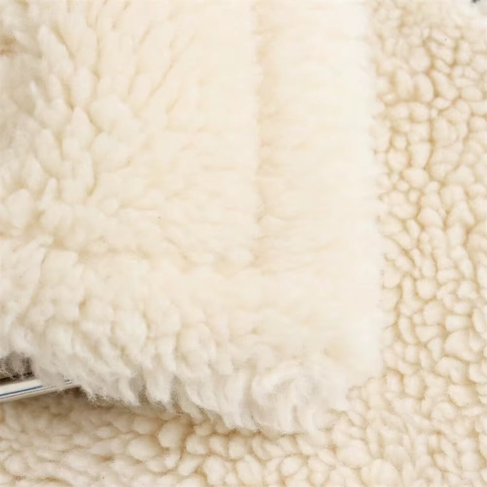 Faux fur motorcycle jacket