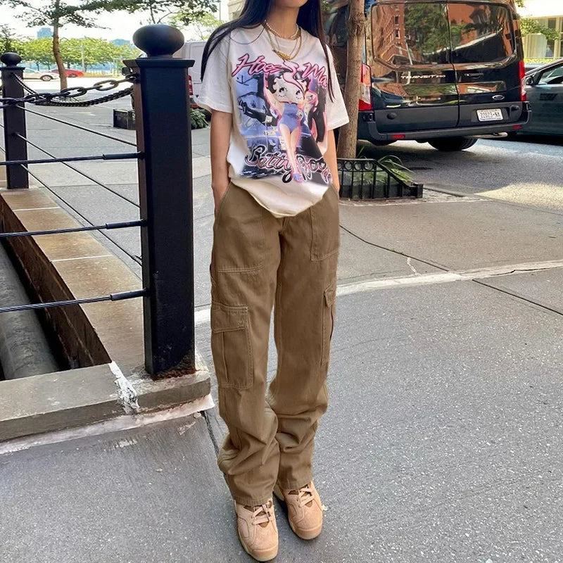 High rise womens carpenter pants