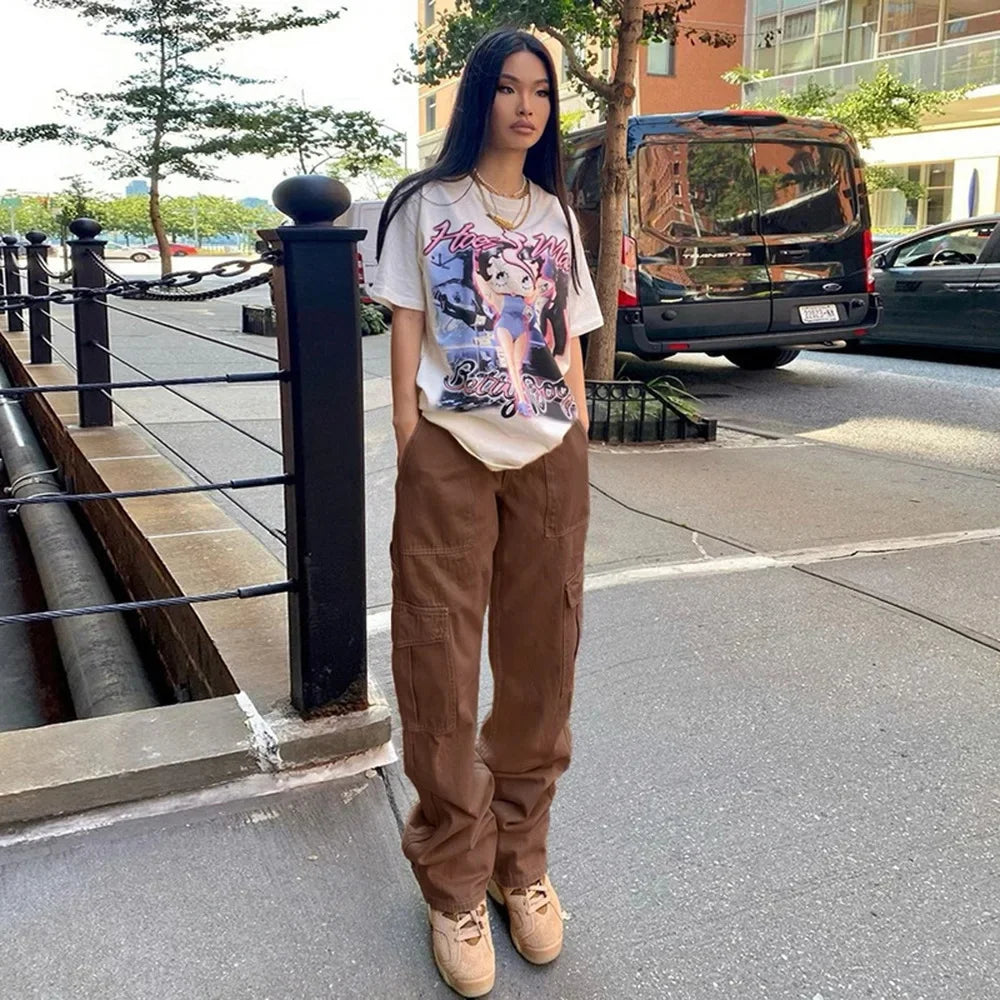 High rise womens carpenter pants